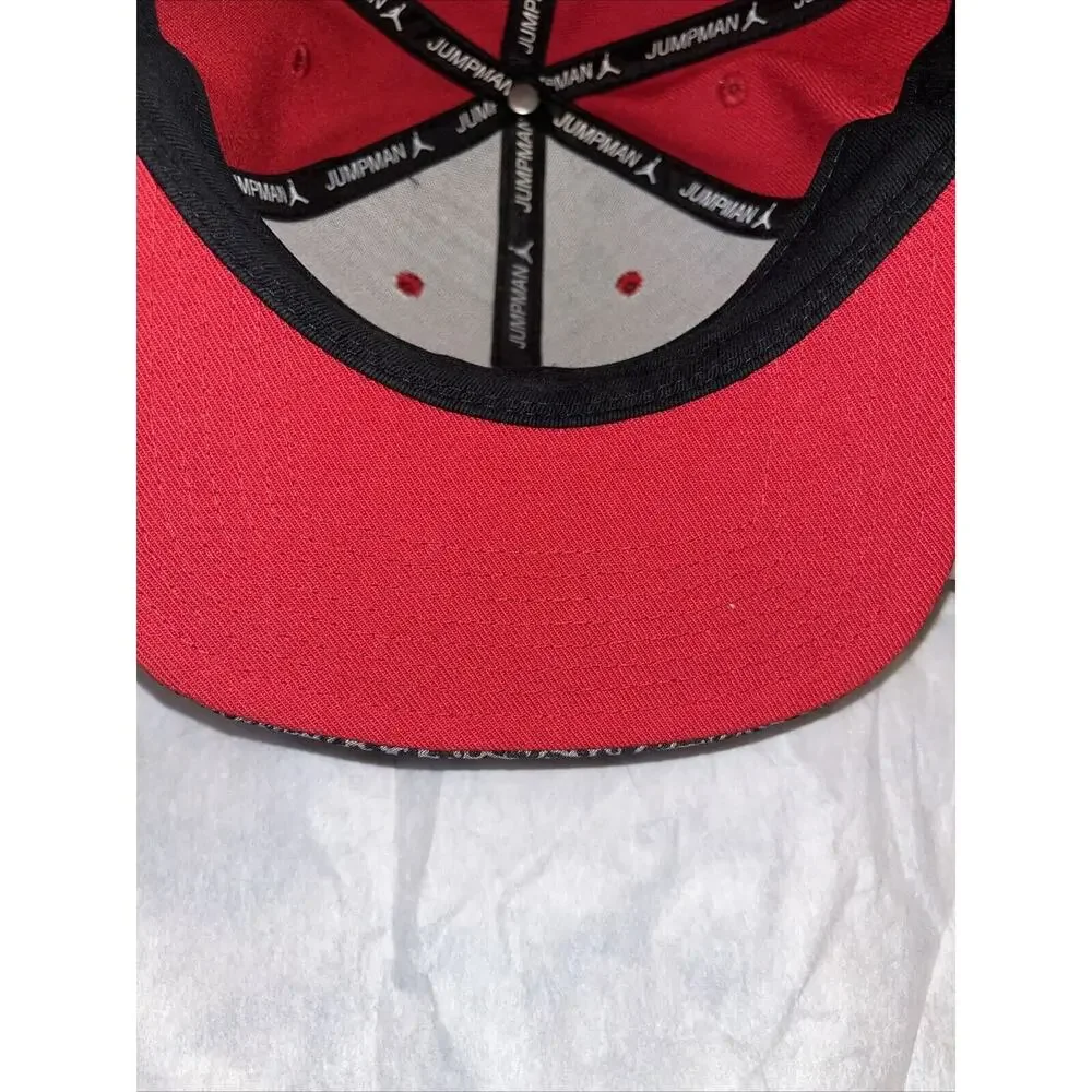 Air Jordan Red Black Cement Elephant Jumpman Hat Snapback Cap RARE NWOT